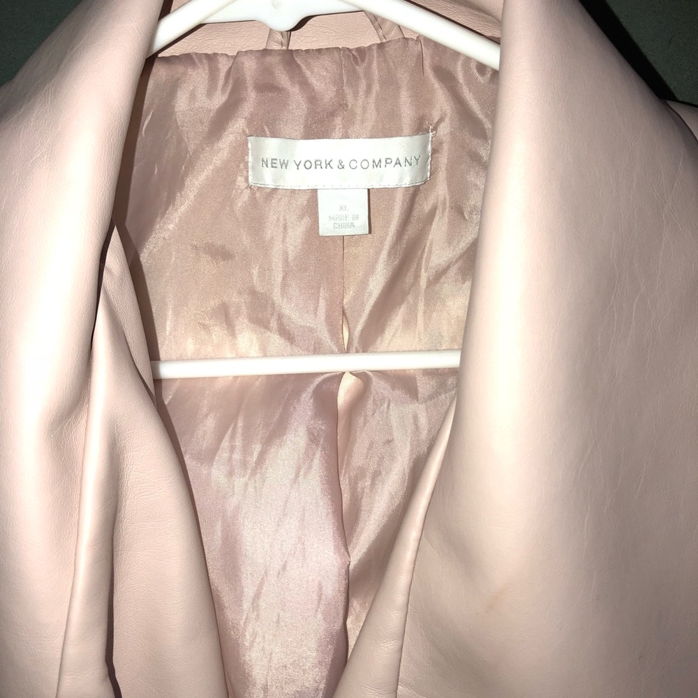 Soft Pink Leather Jacket - image 1